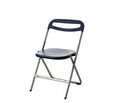 Folding chair, grey PVC