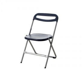 Folding chair, grey PVC