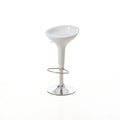 Pouf bar stool, white