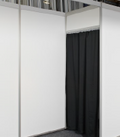 Entrance with curtains black/gray